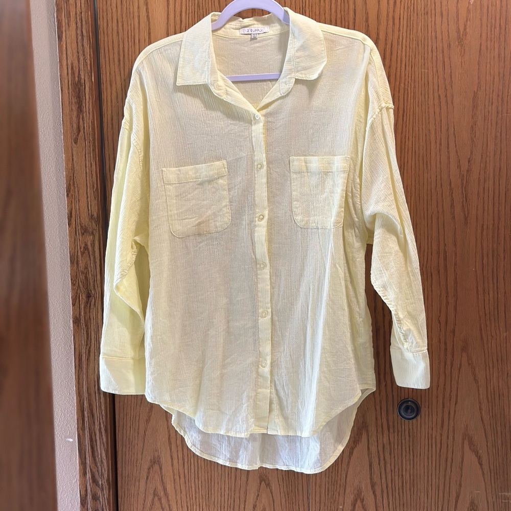 Light Yellow Button-Up Shirt Women's Z Supply